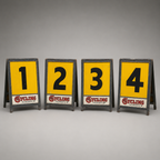 A complete set of Cycling Magazine sponsored Velodrome lap boards