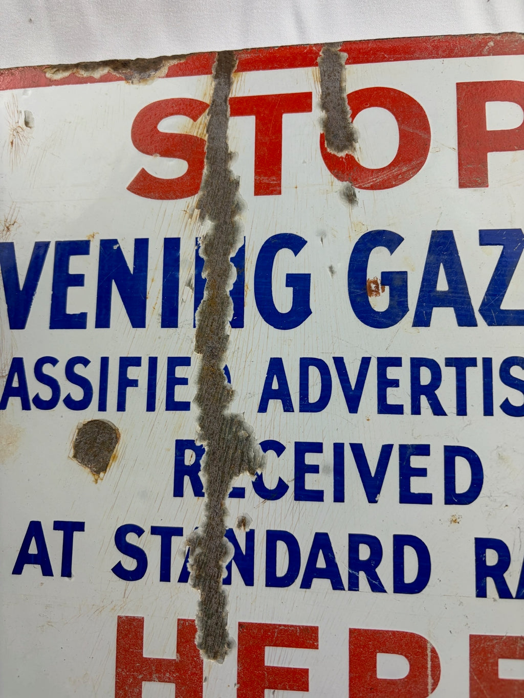 Evening Gazette Stop Sign