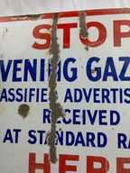 Evening Gazette Stop Sign