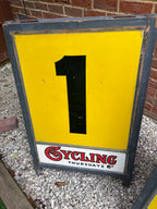 A complete set of Cycling Magazine sponsored Velodrome lap boards