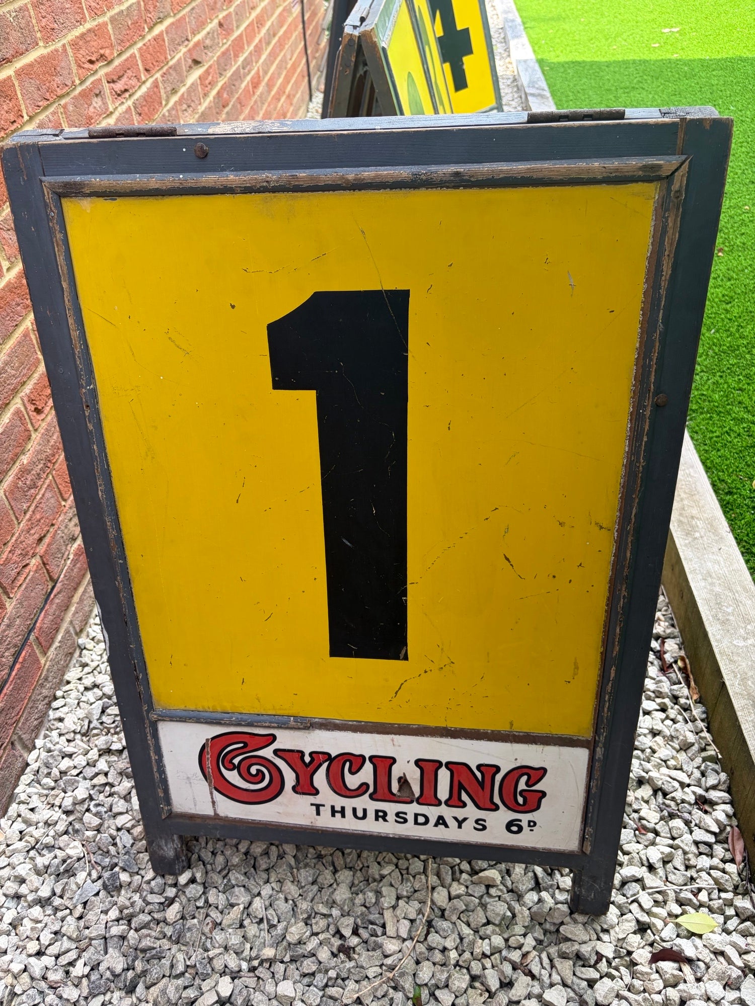 A complete set of Cycling Magazine sponsored Velodrome lap boards