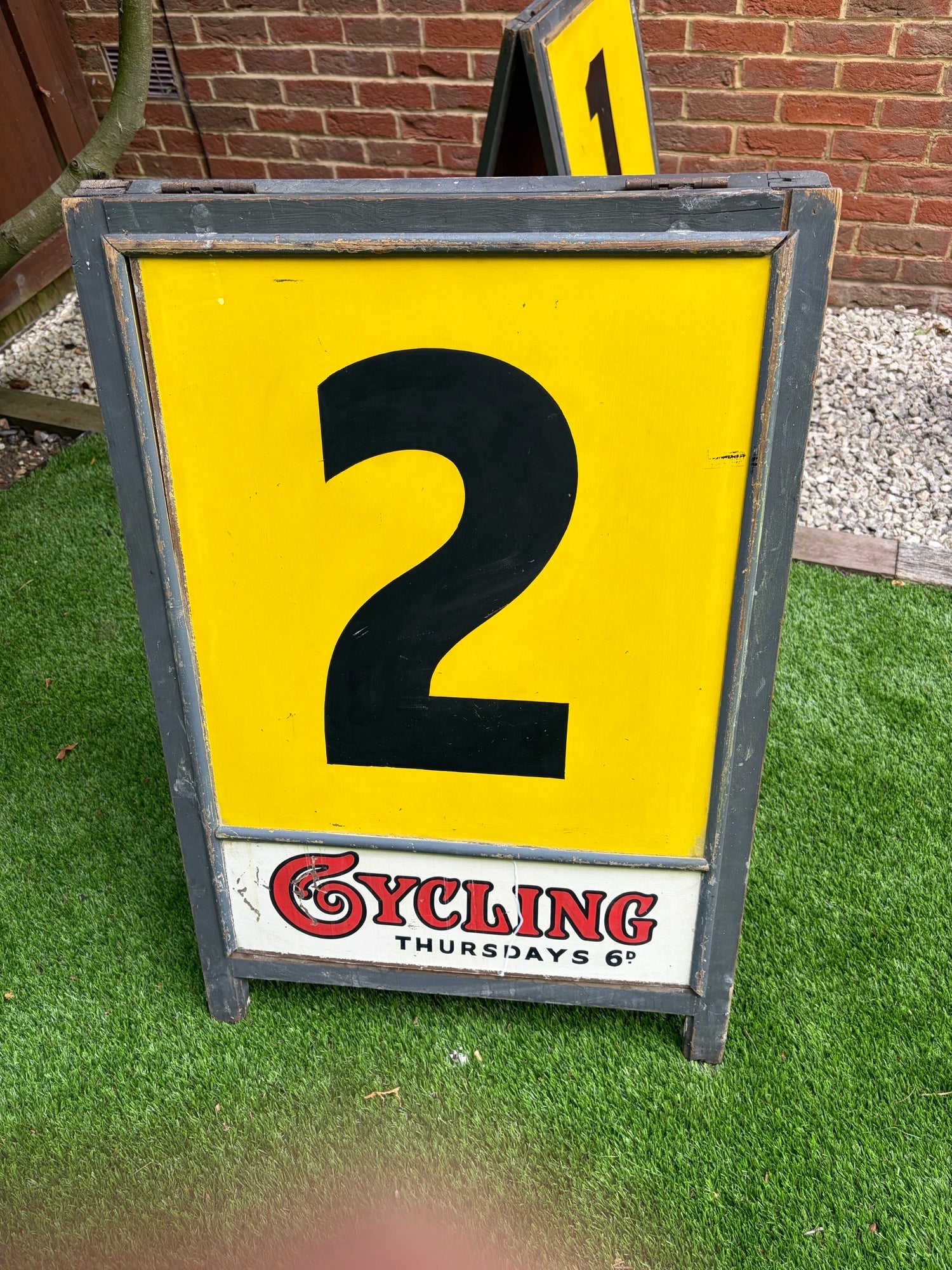 A complete set of Cycling Magazine sponsored Velodrome lap boards