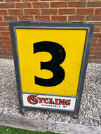 A complete set of Cycling Magazine sponsored Velodrome lap boards