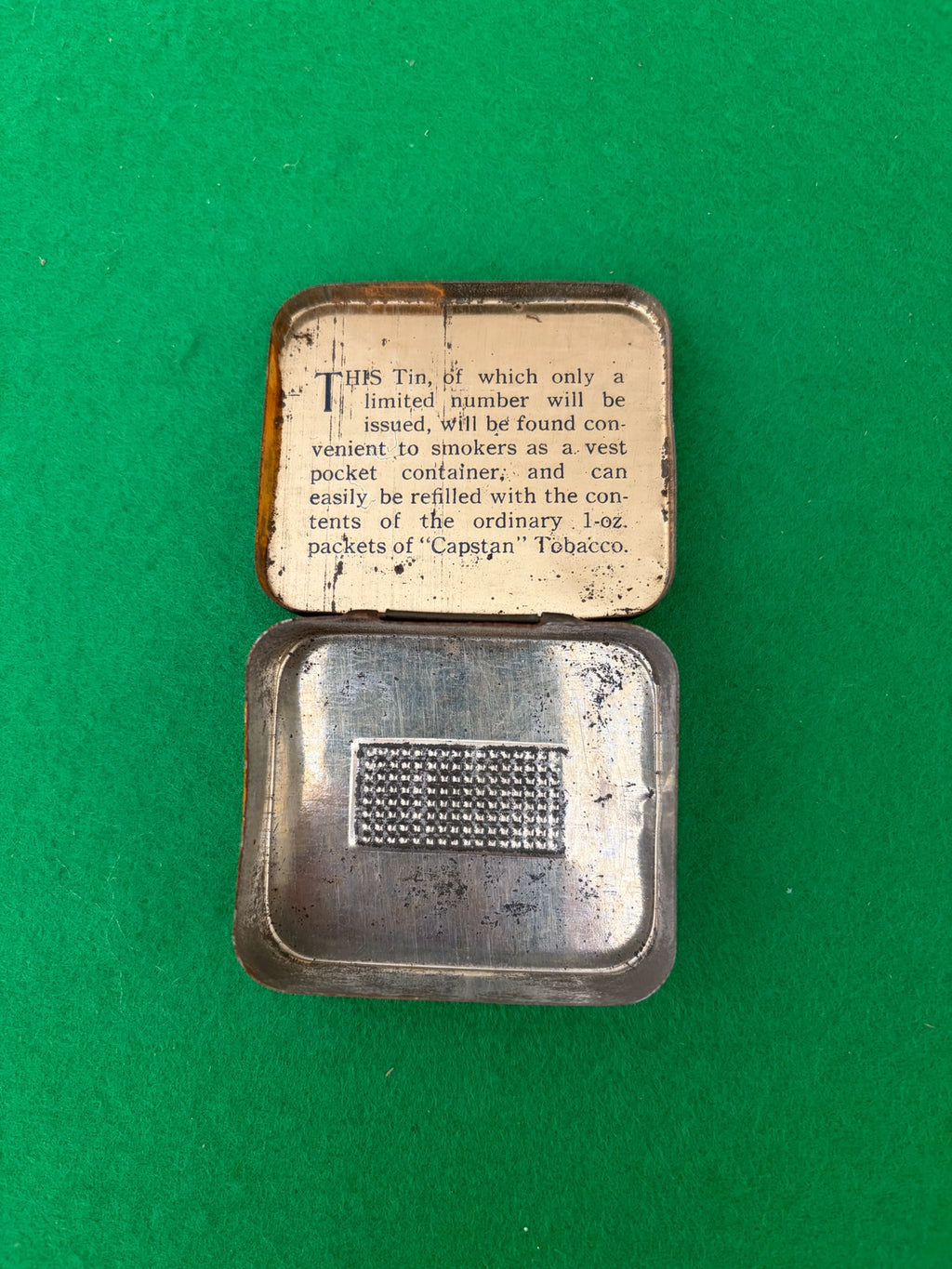 Selection of 1oz pocket tobacco tins (Price range: £20-£50)